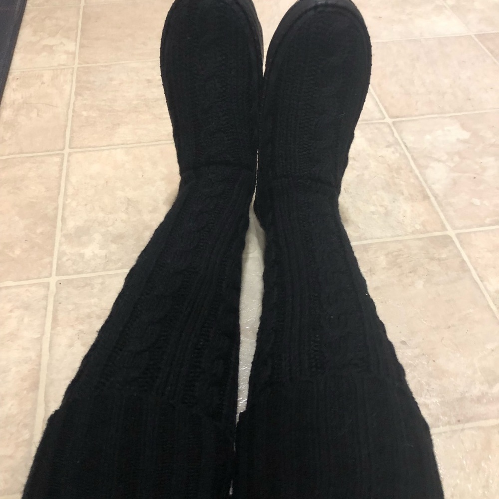 Mad Love Indoor/Outdoor Woven Knee-High Boots - Picture 6 of 6
